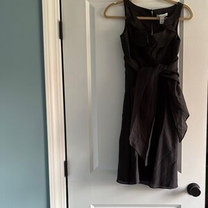White House Black Market Elegant Black Midi Dress